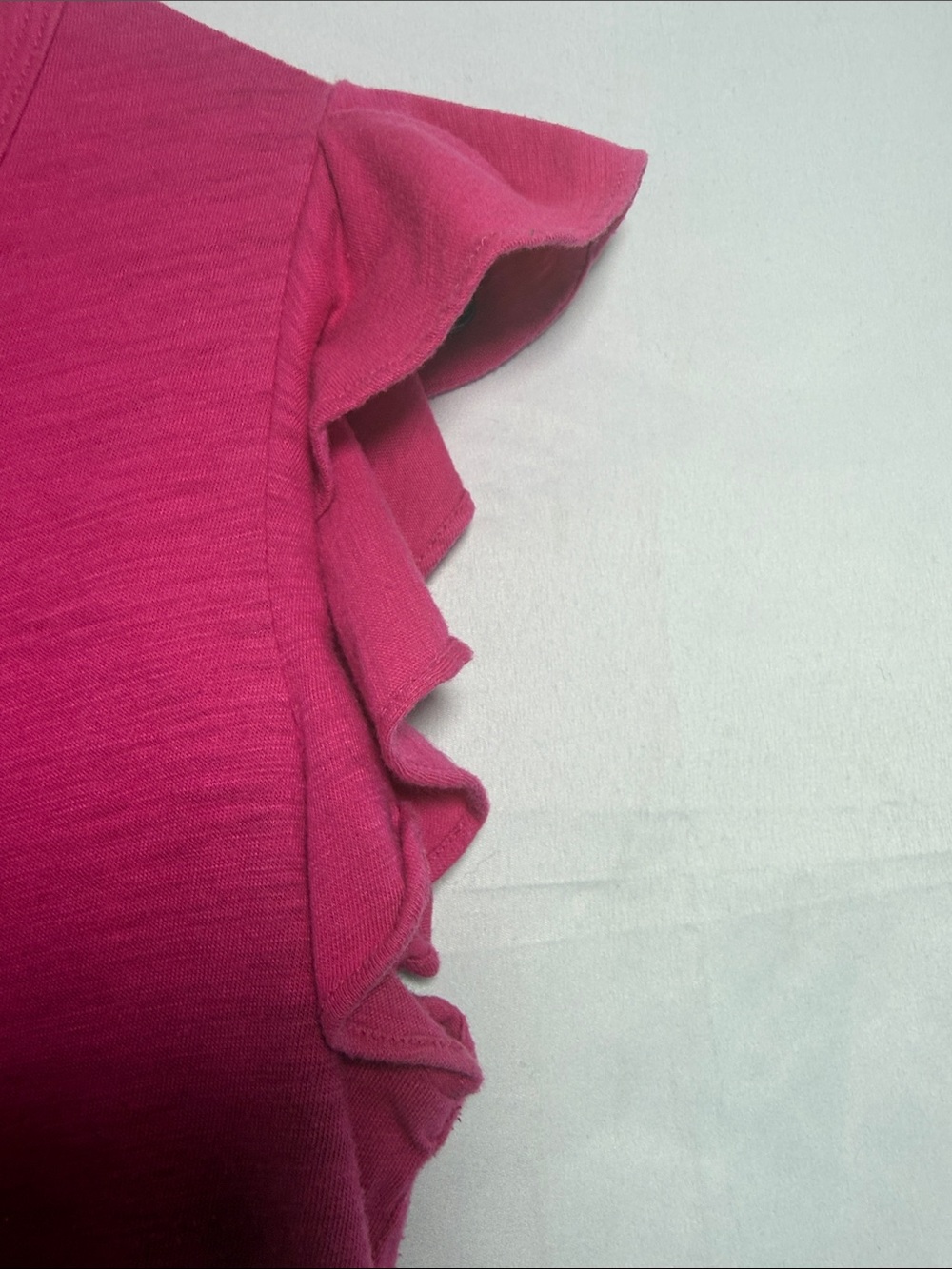 LOFT Fuchsia Ruffle Sleeve Tank Top - Picture 3 of 4